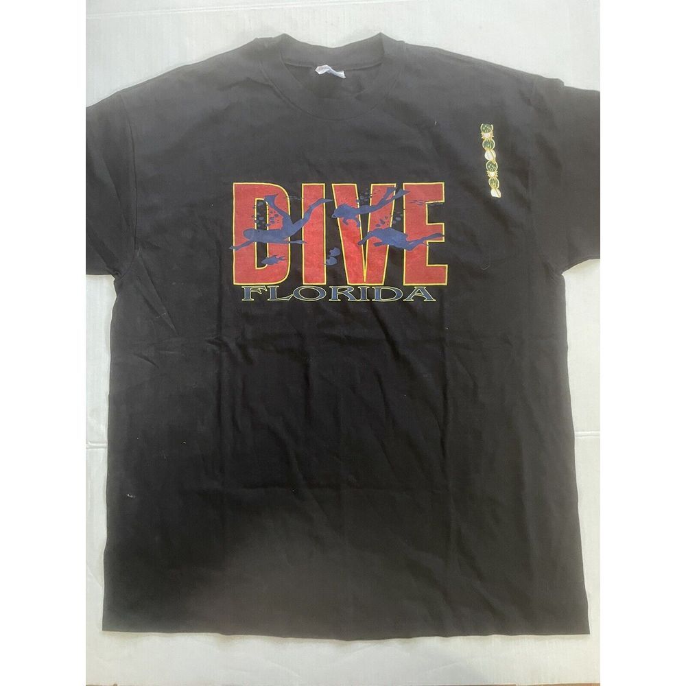 Dive Florida Shirt Size XL Black‎ Vacation Scuba Divng Swimming Hanes USA Vtg
